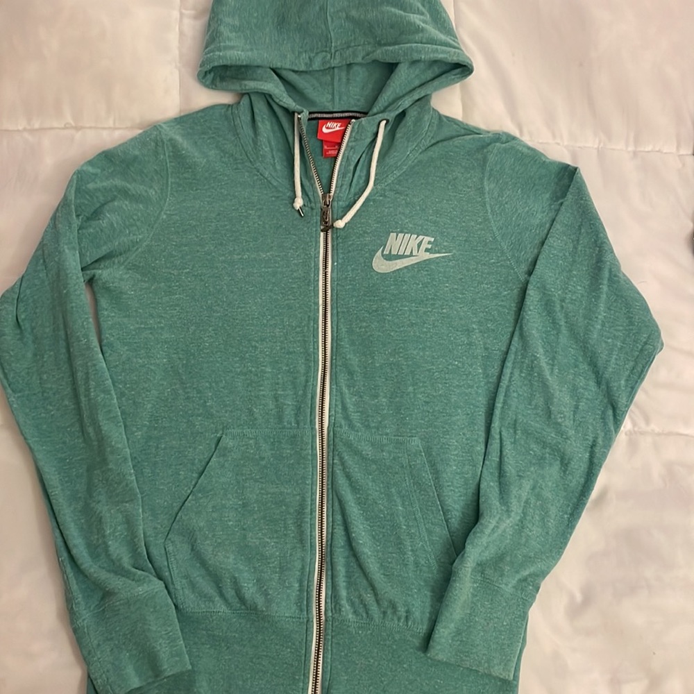 Nike // Lightweight Full Zip Mint Green Hoodie Women’s Size Medium